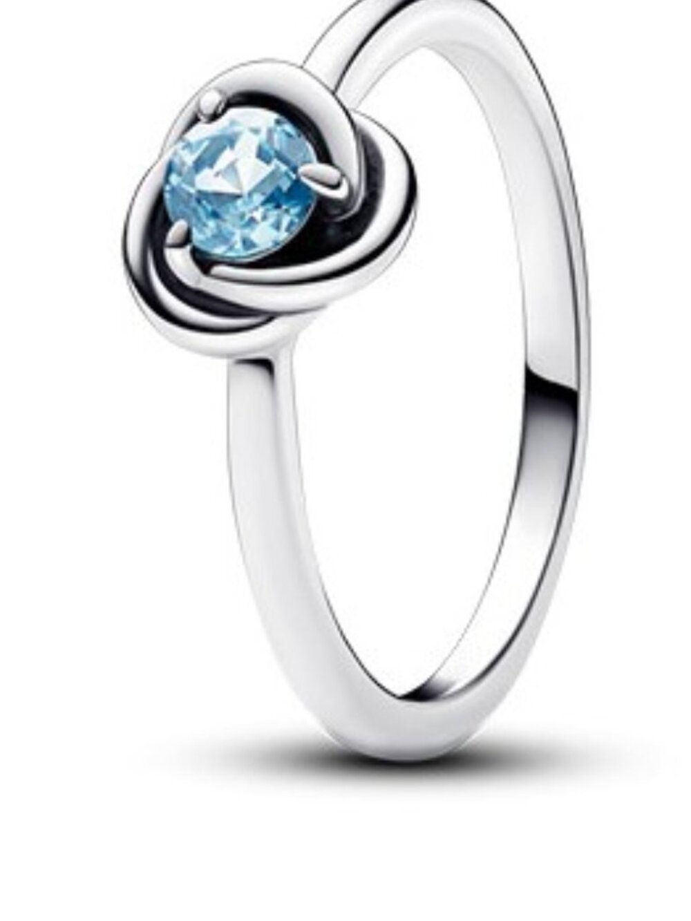 Sterling Silver Light Blue Eternity Circle Ring Sz 7.5